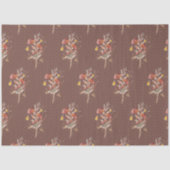 Herfst Bloemen Wildbloem Vlinder Bruin Decoupage Tissuepapier (Voorkant)