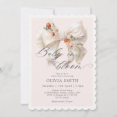 Herfst Bloemen Witte Boog Baby in Bloom Baby showe Kaart (Voorkant)