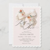 Herfst Bloemen Witte Boog Herfst in Liefde Baby sh Kaart (Voorkant)