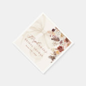 Herfst Bloemen Witte Boog Vrijgezellenfeest Servet (Hoek)