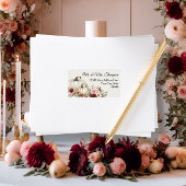 Herfst Bloemen Witte Pompoen Bourgogne Retour Adre Etiket