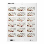 Herfst Bloemen Witte Pompoen Bourgogne Retour Adre Etiket (Full Sheet)