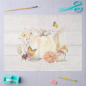 Herfst bloemen Witte pompoen paddenstoelen Ontkopp Tissuepapier (Craft)