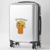 Herfst bloemen zegeningen sticker (Koffer)
