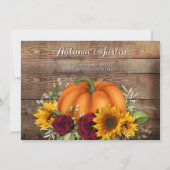 Herfst Bloemen Zonnebloem Rustieke Foto Save the D Date (Achterkant)
