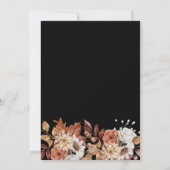 Herfst Bloemen Zwart Donker Koppels Douche Kaart (Achterkant)