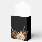 Herfst Bloemen Zwart Waterverf Herfst Bruiloft Bedankdoosjes (Geopend)