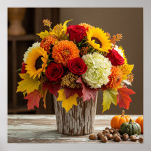 Herfst Bloemenarrangement Grafisch