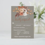 Herfst Bloemenbehuizing RSVP-kaart RSVP Kaartje (Staand voorkant)