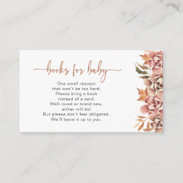 Herfst bloemenboeken voor baby informatiekaartje