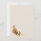 Herfst Bloemenboog Bruiloft Kaart (Achterkant)