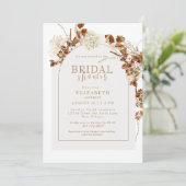 Herfst Bloemenboog Neutraal Vrijgezellenfeest Kaart (Staand voorkant)