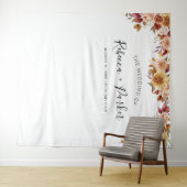 Herfst bloemenbruiloft Achtergrond Fotocabine Wandkleed (In Situ (horizontaal))