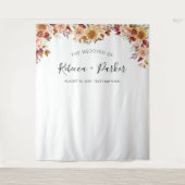 Herfst bloemenbruiloft Achtergrond Fotocabine Wandkleed (Voorkant)