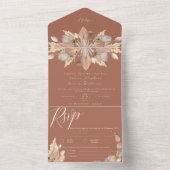 Herfst Bloemenbruiloft Alles in een Uitnodiging me (Binnen)