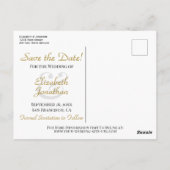 herfst bloemenbruiloft bewaar de datum foto briefkaart (Achterkant)