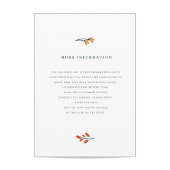 Herfst bloemenbruiloft invoegen informatiekaartje