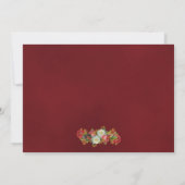  herfst bloemenbruiloft repetitie diner kaart (Achterkant)