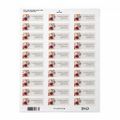 Herfst bloemenbruiloft rustieke waterverf bordeaux etiket (Full Sheet)