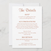 Herfst bloemenbruiloft uitnodiging (Achterkant)