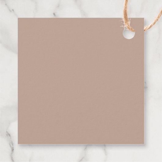 Herfst Bloemenbruine Neutrale baby in Bloomdouche Bedankjes Labels (Achterkant)