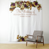 Herfst bloemenchique bruiloft fotocabine achtergro wandkleed (In situ)