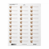 Herfst bloemendecor rustiek bruin beige neutraal etiket (Full Sheet)