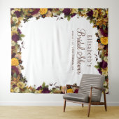 Herfst bloemendecoratie bruidsmeisjesfeest fotocab wandkleed (In Situ (horizontaal))