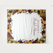 Herfst bloemendecoratie bruidsmeisjesfeest fotocab wandkleed (Voorkant (horizontaal))