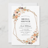 herfst bloemengeometrisch vrijgezellenfeest kaart (Voorkant)