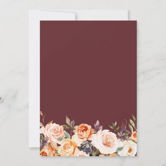 herfst bloemengeometrisch vrijgezellenfeest kaart (Achterkant)