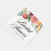 Herfst Bloemenkrans Bruiloft Bruidsfeest Servet (Hoek)