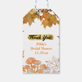 Herfst bloemenkrans Pompoen Goud Bedankt Favoriet Cadeaulabel (Voorkant)