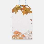 Herfst bloemenkrans Pompoen Goud Bedankt Favoriet Cadeaulabel (Achterkant)