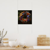 Herfst Bloemenkranz Kunstprint Poster (Keuken)
