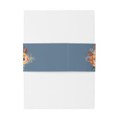 Herfst bloemennamen en bruiloft datum elegant uitnodigingen wikkel (Achterkant Voorbeeld)