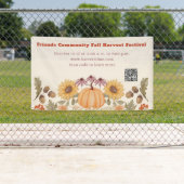 Herfst Bloemenoogst QR Code Festival Spandoek (Insitu)
