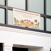 Herfst Bloemenoogst QR Code Festival Spandoek (Buitenkant Gebouw)