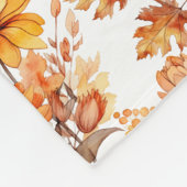 Herfst bloemenpatroon B01 Fleece Deken (Hoek)