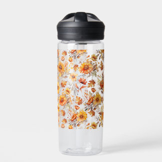 Herfst bloemenpatroon B01 Waterfles