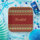 Herfst Bloemenplein Papieren Bordje (Feest)