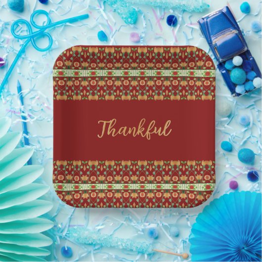 Herfst Bloemenplein Papieren Bordje (Feest)