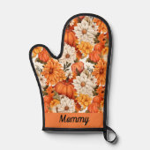 Herfst Bloemenpompoen Aanpasbaar Ovenwant (Voorkant)