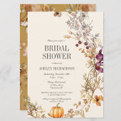 Herfst Bloemenpompoen Boho Bridal Shower Invitatio Kaart