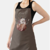 Herfst bloemenpompoen bruin, terracotta, plumb schort