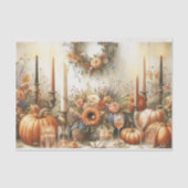 Herfst Bloemenpompoen Decoupage Tissuepapier (Voorkant)