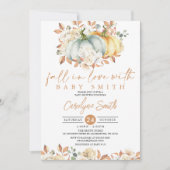 Herfst Bloemenpompoen Herfst in Liefde Baby shower Kaart (Voorkant)