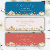 Herfst Bloemenpompoen retouradres Etiket