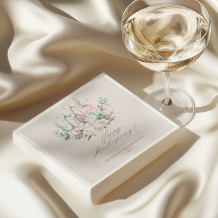 Herfst Bloemenpompoen Thanksgiving Servet