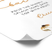 Herfst Bloemenpompoen Vrijgezellenfeest Mimosa Bar Poster (Hoek)